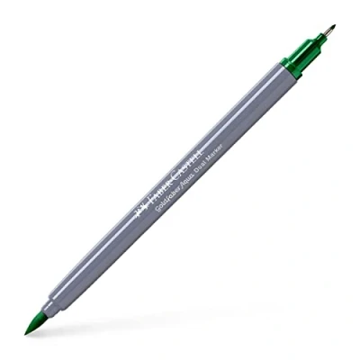 Image of Faber Castell Creative Studio Goldfaber Aqua Dual Marker, Emerald Green, Single For Art, Craft, Drawing, Sketching, Home, School, University, Colouring