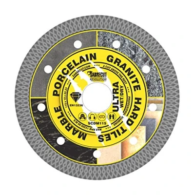 Image of 1 x SabreCut SCDM115 115mm (4.5&quot;) 10mm 22.23mm Bore Mesh Turbo Diamond Angle Grinder Circular Saw Blade Compatible with Bosch Dewalt Makita Milwaukee and Many Others