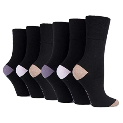 Image of 6 Pairs of Sock Shop Everyday Gentle Grip Socks Ladies 4 8 See Multi Variations and Designs (6 x RP10.)
