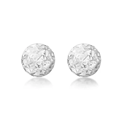 Image of Carissima Gold Women&#039;s 9 ct White mm Three Strand Knot Stud Earrings