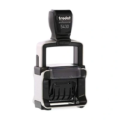 Image of Trodat Professional Dater 5430 Personalised Custom Office and Business Stamp 1+1 Lines of Text