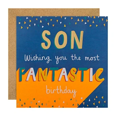 Image of Hallmark Birthday Card for Son Contemporary Text Based Design