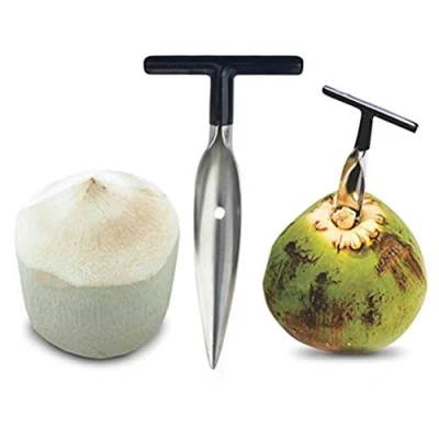 Image of Tumnea coconut opener, opener made of stainless steel, meat remover, punching tool