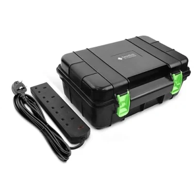 Image of Desiretech Weatherproof Outdoor Electric Box with 4 Gang 10m Extension Lead IP54 Rated, Heavy Duty Power Supply for Garden Tools, Christmas Lights, and DIY Tasks