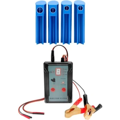 Image of ZKTOOL Automobile Fuel Injector Tester, 12V Tester Cleaning Tool, 8 pulse modes, Injection Pump Cleaner Kit, DIY with 4 Adapters