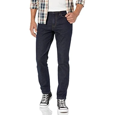 Image of Amazon Essentials Men&#039;s Comfort Stretch Slim Fit Jean (Previously Goodthreads), Dark Blue, 33W / 34L