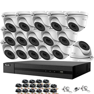 Image of HILOOK HIKVISION 16CH 5MP Home CCTV Camera System,H.265+DVR Recorder16X5MP IP67 Waterproof Outdoor&amp;Indoor Security White Dome Cameras&amp;EXIR Night Vision,Motion Detection&amp;Remote Monitoring (4TB HDD)