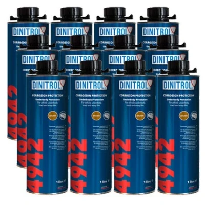 Image of REJEL DINITROL 4942 UNDERBODY WAX (BROWN) 12 x 1 Litre CANS (with Schutz style screw cap)