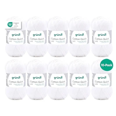 Image of Gründl Wool, Cotton, White, 10 x 50 g