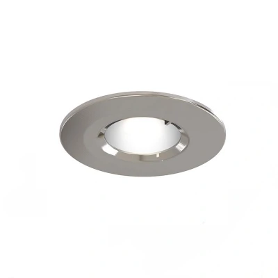 Image of Ansell Edge Fire Rated GU10 downlight Satin Chrome IP65