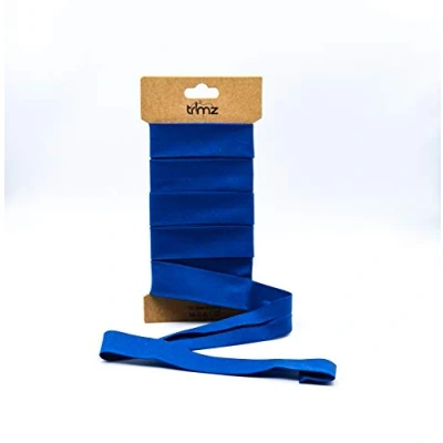 Image of Trimz Poly Cotton Bias Binding, Royal, 25mm x 5m