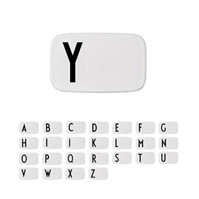 Image of Design Letters Personal Lunch Box White Personalised Food Storage Container for Men, Women, Girls and Boys Lunch/Food Travel Use as Sandwich Dishwasher &amp; Microwave Safe