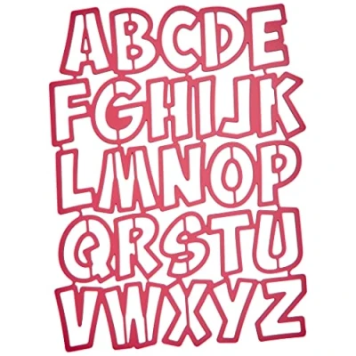 Image of Marianne Design Die Collectables Alphabet, Letter Size 18 mm, Pink