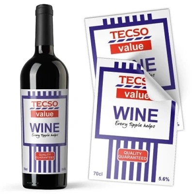 Image of [3 Pack] Funny Wine Xmas Secret Santa Supermarket Budget Alcohol Bottle Gift Novelty Drinks Sticker Label (Value Pack])