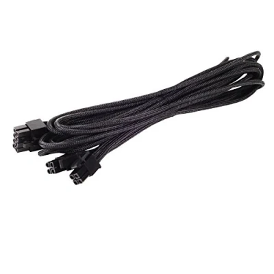 Image of SilverStone SST PP06B EPS75 75cm EPS/ATX 8pin(4+4) Sleeved PSU Cable, black