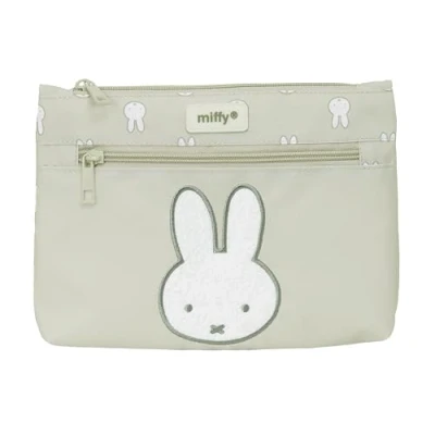 Image of Safta Miffy Fog Large School Pencil Case, Double Zipper, Children&#039;s Comfortable and Versatile, Easy Cleaning, 23 x 3 16 cm, Stone Grey, Grey Stone, Estándar, Casual