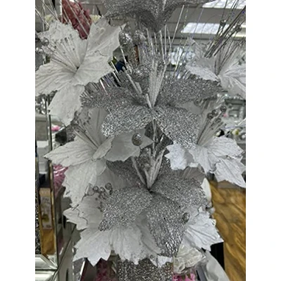 Image of Silver vase decoration Ornament Bling Crushed Diamond gift CRYSTALLIZED Glitter Flower for Home Display present all occassion Decor