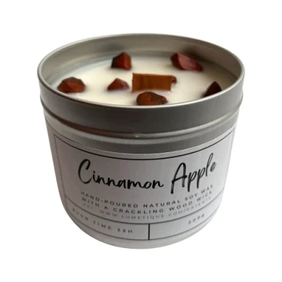 Image of Aluminium Tin Candle (Cinnamon Apple with Red Jasper)