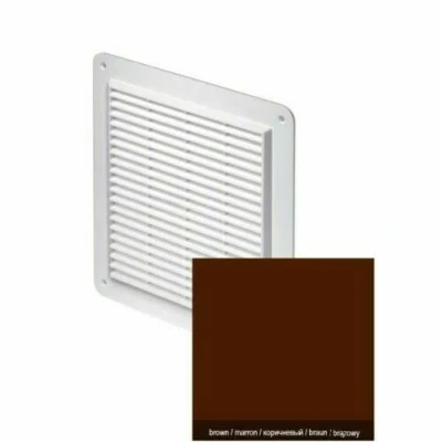 Image of Brown Air Vent Grille 250mm x / 10&quot; ABS Plastic Ducting Ventilation Cover.