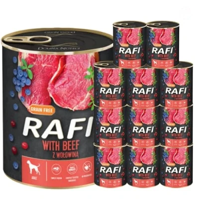 Image of Complete Wet Dog Food: Meat &amp; Natural Ingredients, Grain Free, Immune Boosting Superfoods in Every Flavor! Healthy Tasty Nutrition for All Breeds! (Beef, 12x800g)
