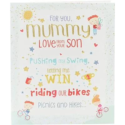 Image of UK Greetings Mother&#039;s Day Card from Son With Envelope Loving Design