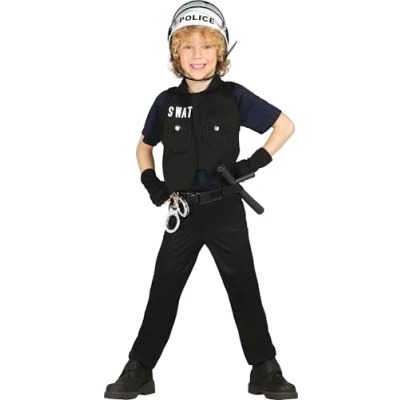 Image of Fiestas Guirca Fancy dress police swat children size 7 9 years
