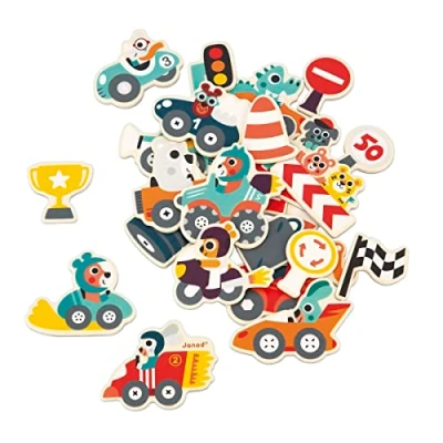 Image of Janod 24 City Magnets FSC Wooden Toy Magnetic Educational Game Board Accessories Months +, J09642