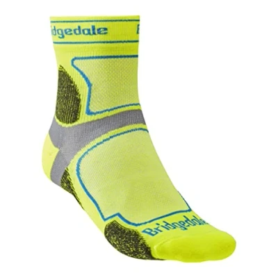 Image of Bridgedale TRAIL RUN Ultralight T2 Coolmax Sport 3/4 Crew Men&#039;s Medium Yellow