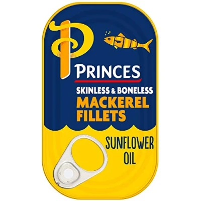 Image of Princes Mackerel Fillets in Sunflower Oil 125g Case of 10