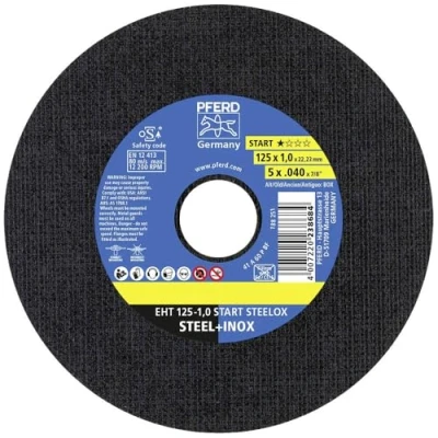 Image of PFERD Trennscheibe 1,0 mm Cutting Discs Box, Pack of 25, 125 x 1.0 22.23 Stainless Steel (INOX), Trennscheiben 22,23
