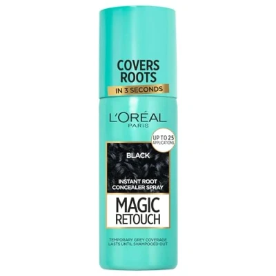 Image of LOreal Paris Magic Retouch Black Root Touch Up, Temporary Instant Concealer Spray With Easy Application, 75ml