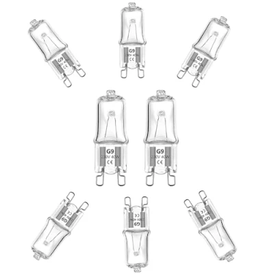 Image of BXXKXMC G9 Halogen Light Bulbs 40W, No Flickering, Dimmable, 600lm, 2800K, Capsule Bulb, Warm White