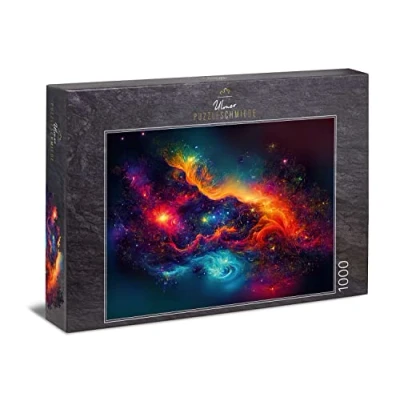 Image of Ulmer Puzzleschmiede Space Puzzle &quot;Stardust&quot; Effective 1000 Pieces with Star Galaxy Motif Quality Made in Germany Universe, Cosmos, Fantastic Worlds