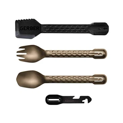 Image of Gerber Gear 31 003465N ComplEAT Camping Utensils Cooking Tool Set, Burnt Bronze