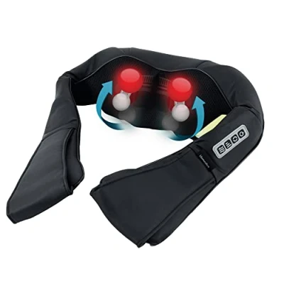 Image of HoMedics Shiatsu Portable Neck Massager with Heat Deep Tissue Muscle Massage Machine for &amp; Shoulder 3 Intensity Levels, Heads Essential Oils Option Discomfort Relief