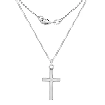 Image of Tuscany Silver Women&#039;s Sterling Cross Pendant on Chain Necklace of 46 cm/18 Inch