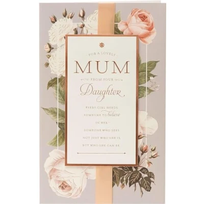 Image of UK Greetings Mother&#039;s Day Card from Daughter With Envelope Beautiful Design