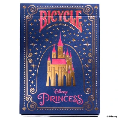 Image of Bicycle Princess Pink &amp; Navy Disney Playing Cards, or Blue, Colours May Vary 1 Deck, Air Cushion Finish, Professional, Superb Handling Durability, Great Gift For Card Collectors