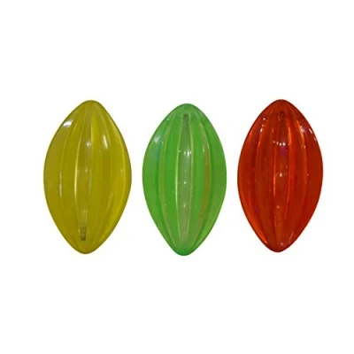 Image of Playlearn 3 Ridged Light Up Rugby Balls LED Tactile Sensory Toys Used to stimulate Vision, Touch and Coordination Asst. Colours supplied