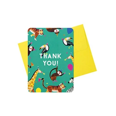 Image of Talking Tables Party Animals Thank You Cards 8Pk, Paper, KidsThanks