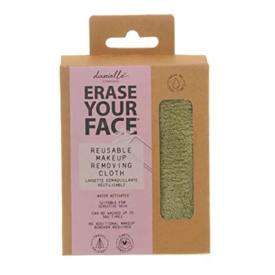 Image of Danielle Creations Erase Your Face Eco Friendly Reusable Make Up Remover Cloth in Green