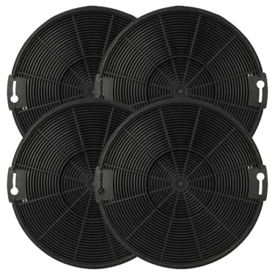 Image of vhbw 4x Activated Carbon Filter compatible with Faure FHP637X Extractor Hood 15 cm