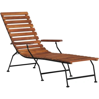 Image of vidaXL Outdoor Deck Chair Solid Acacia Wood