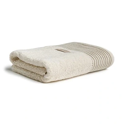 Image of möve Wellness towel plain dye with chenille piping 50 x 100 cm made of % cotton (Spinair), nature