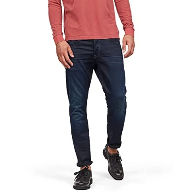 Image of G STAR Men&#039;s 3301 Regular Tapered Jeans, Blue (dk Aged 51003 6590 89), 28W / 30L