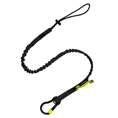 Image of BearTOOLS Black Screw Lock With Pin Safety Lanyard Carabiner Top Weight Limited 8KG / 17.6lb Fall Restraint (1)