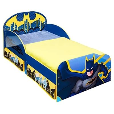 Image of BATMAN Kids Toddler Bed with Storage Drawers, Blue, 158(L) x 73(W) 54(H) cm