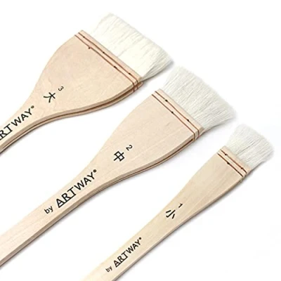 Image of Artway Hake Chinese Brush Set 3 Brushes,25mm/45mm/75mm