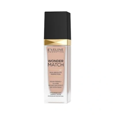 Image of Eveline Cosmetics Wonder Match Foundation Adaptive, Hydrating, Satin Finish, Long Lasting Coverage Vegan, Suitable for All Skin Types