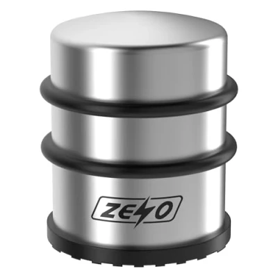 Image of ZENO Door Stop Stopper Stainless Steel Stoppers for Floor with Anti Slip Base Protect Your Doors &amp; Walls Weighted Chrome